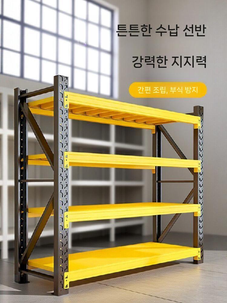 중량랙 수납대 조립식 정리대 철제선반 산업용 가정용 이동식 3단 높이 200cm 길이 100x폭 40cm - 상세 이미지 5