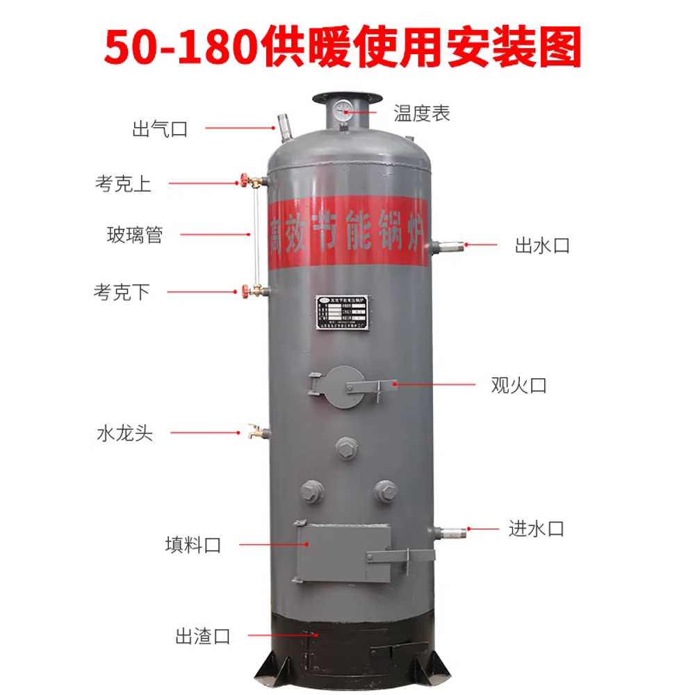 화목 온수보일러 나무 장작 보일러 화력 타는 중대형 50형 - 상세 이미지 5