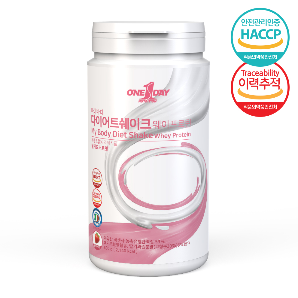 마이바디 웨이프로틴 쉐이크 독일산 농축유청단백질 WPC, 딸기요거트맛 600g - 상세 이미지 2