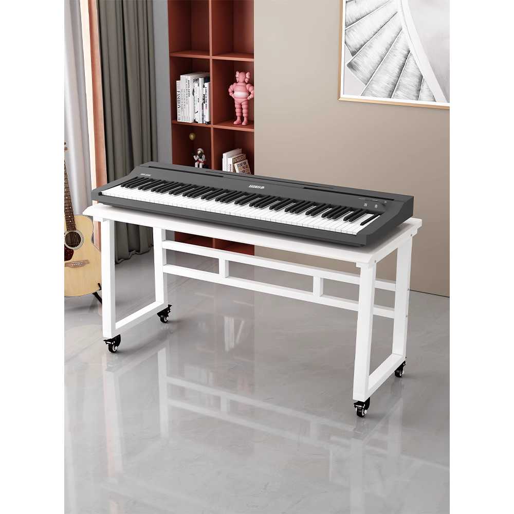 전자피아노 테이블 심플 서랍피아노 건반 벤치 데스크 흰색 프레임 96cm - 상세 이미지 3