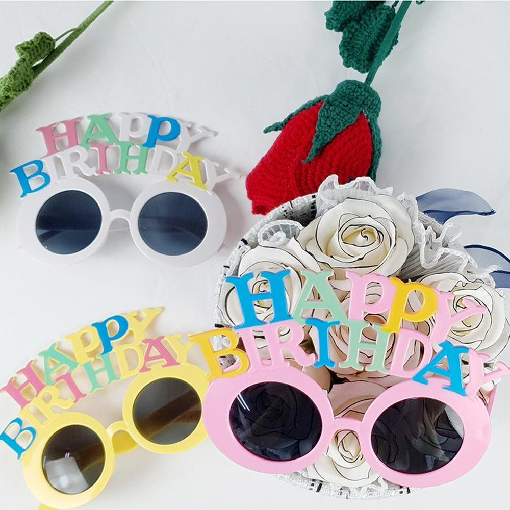 핑크이벤트소품 알파벳파티용품생일안경 HAPPYBIRTHDAY포토타임파티안경 3색 - 상세 이미지 4