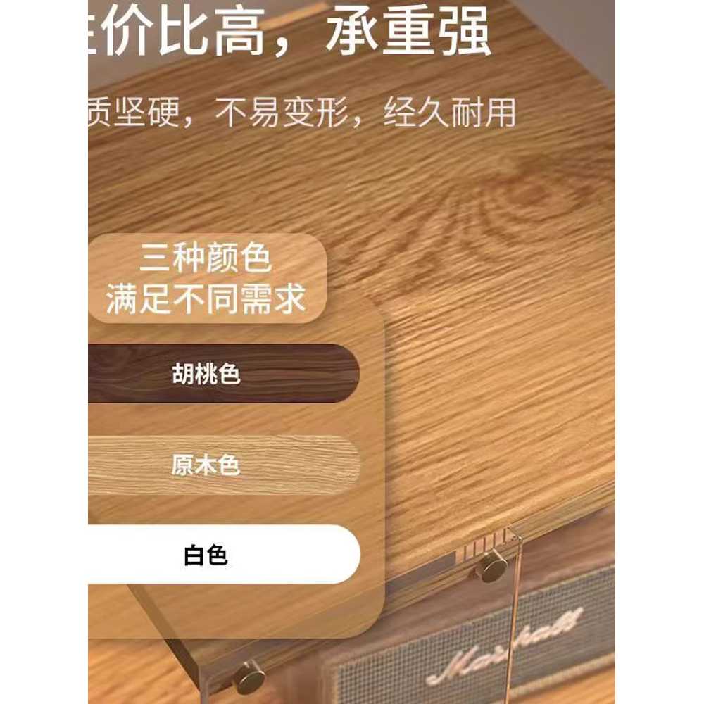 아크릴 회전책꽂이 거실 투명 타워 북 책장 서재 코너 목색 3단 - 상세 이미지 4