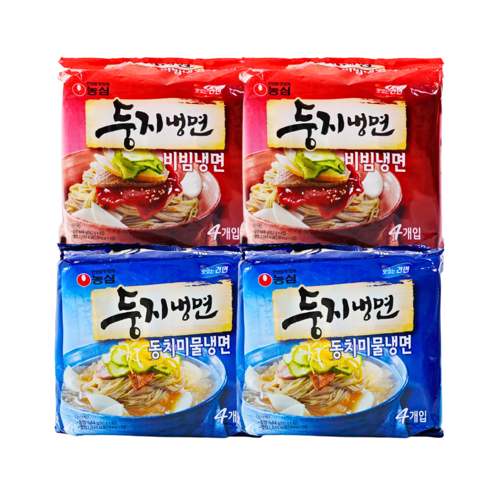 농심 둥지냉면 비빔냉면 8입 + 물냉면 8입 (총16입) - 상품 이미지
