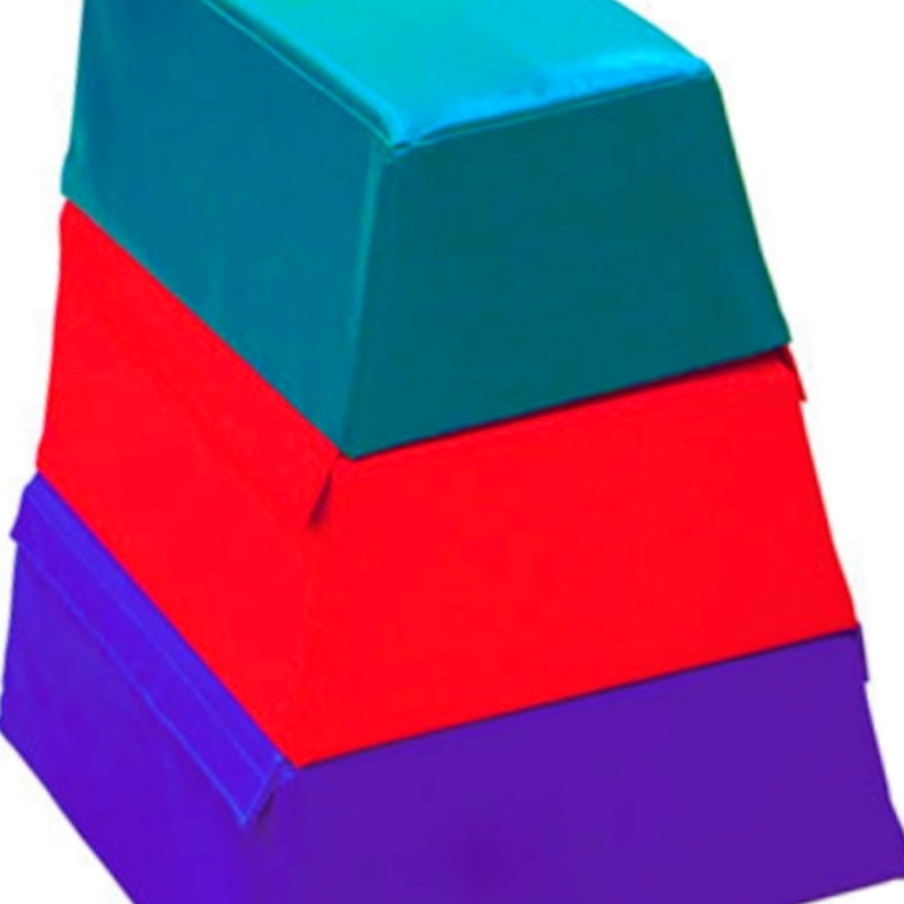 파랑색체육수업스펀지뜀틀 빨강색 안전스펀지학교체육뜀틀매트 60x50x60cm 3단 - 상세 이미지 2