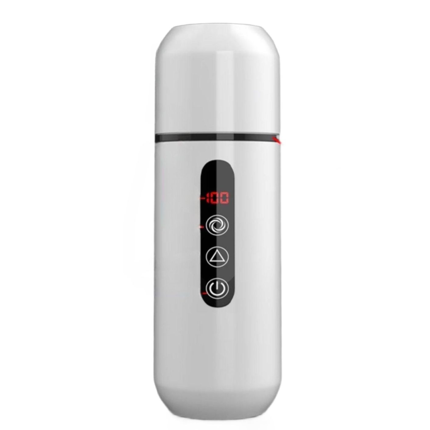 차량용 보온병 가열식 커피포트 USB 텀블러 화이트 - 상품 이미지