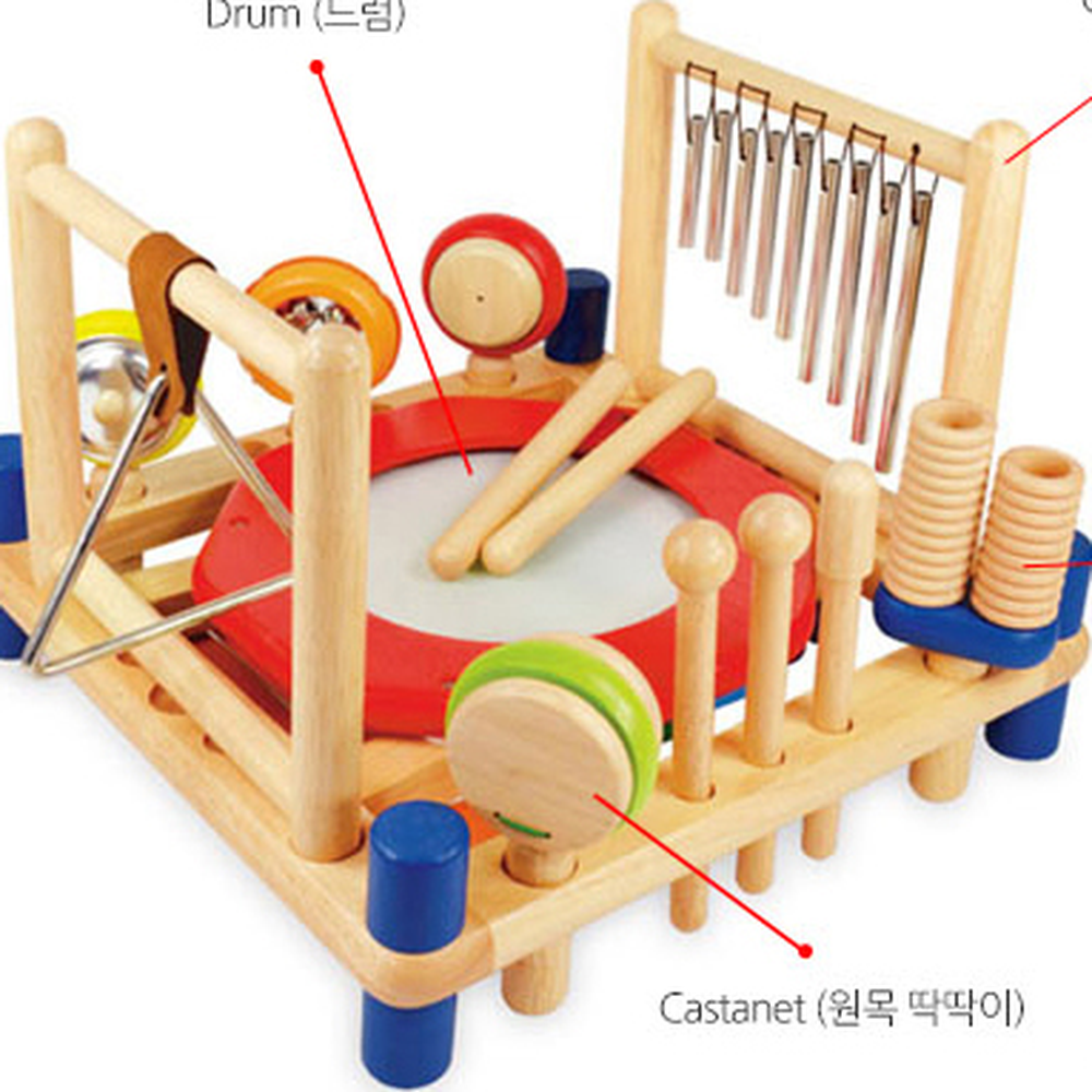 오감발달음악놀이원목악기 실로폰리듬놀이리듬악기 트라이앵글교육용완구 3세교육용 - 상세 이미지 5