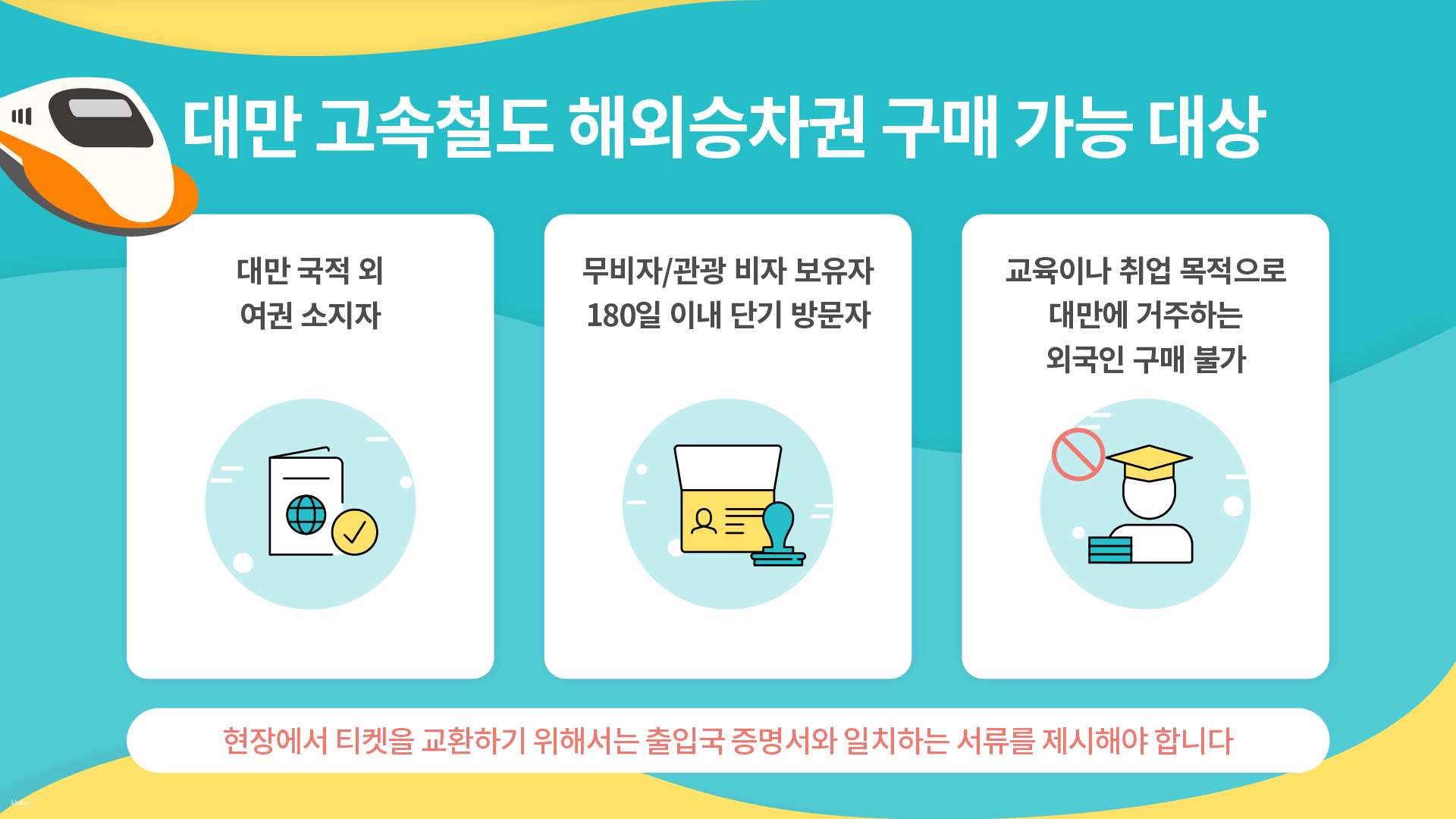 대만 고속철도 편도 티켓 | 대만 국적 이용 불가 - 고속철도 편도 티켓 - 상세 이미지 3