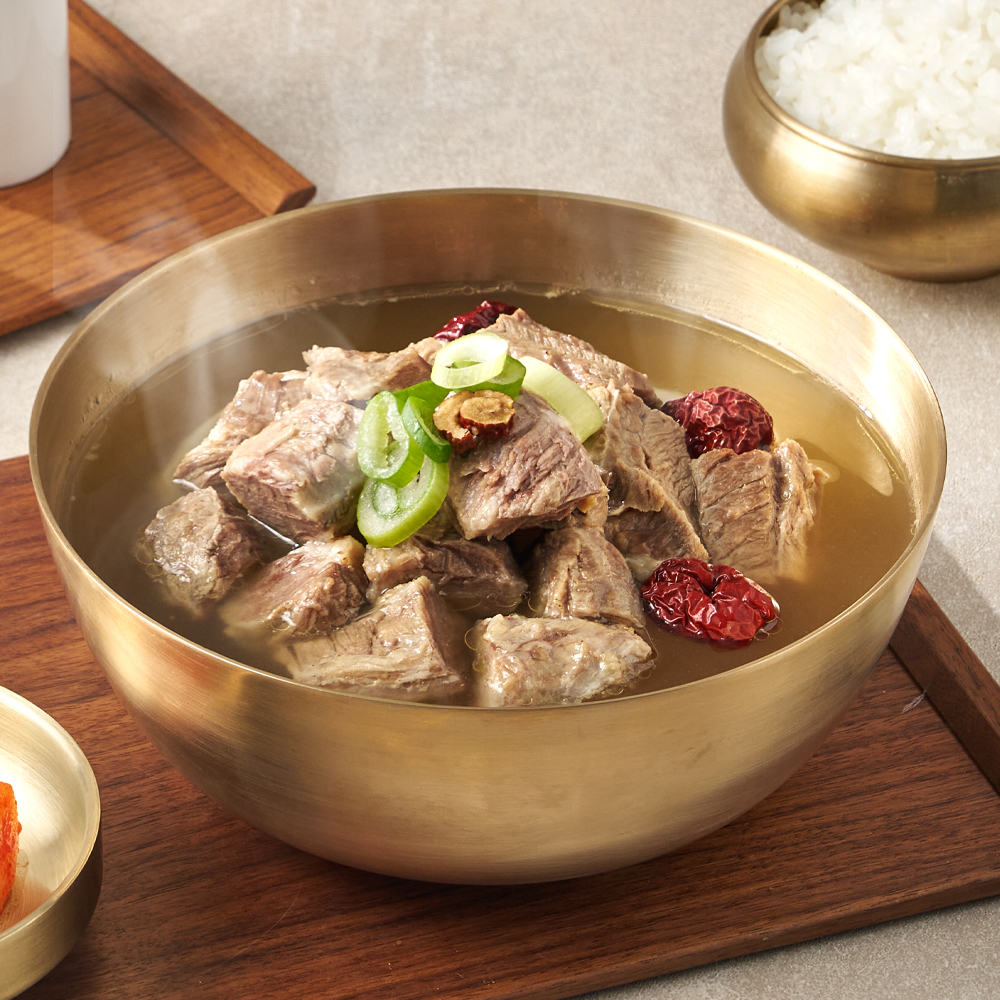 진심먹거리 보양식 뼈없는 순살 소갈비탕 900g x2팩 밀키트 - 상세 이미지 5