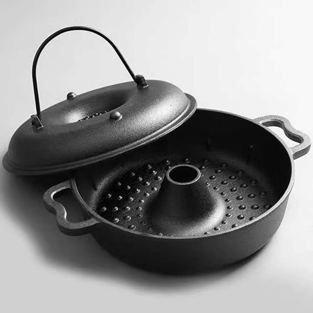 군고구마 냄비 원형 굽는 인덕션 군옥수수 캠핑 사각 22cm 고구마+1-2인 - 상품 이미지