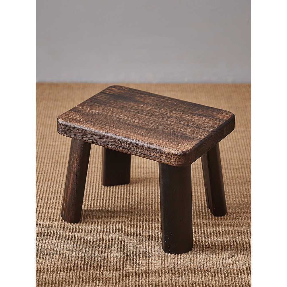 일본식 낮은 의자 체어 좌식 우드 원목 미니 스툴 소형 36x26x18cm - 상품 이미지