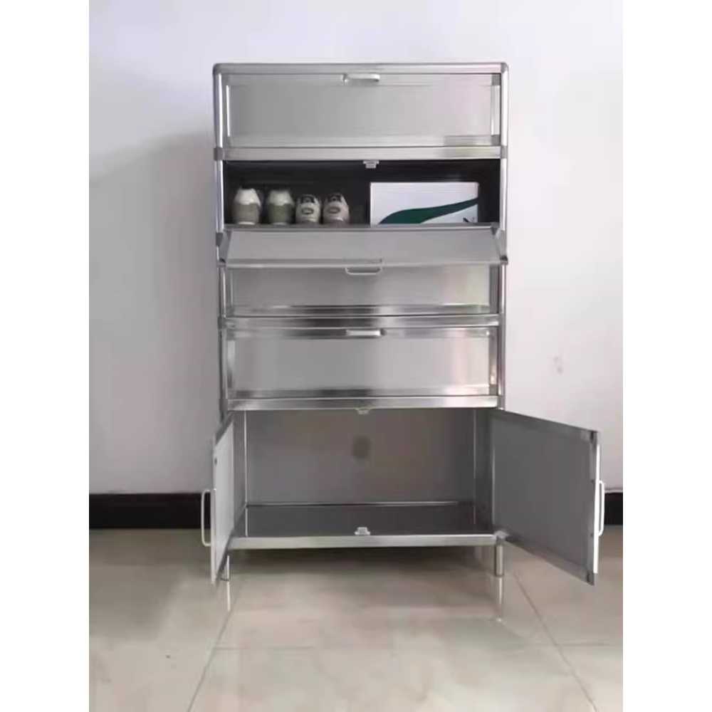 경고한 다층 신발장 기숙사 대용량 숙소 스텐 헬스장 4층 85x35x92 집회 - 상세 이미지 3