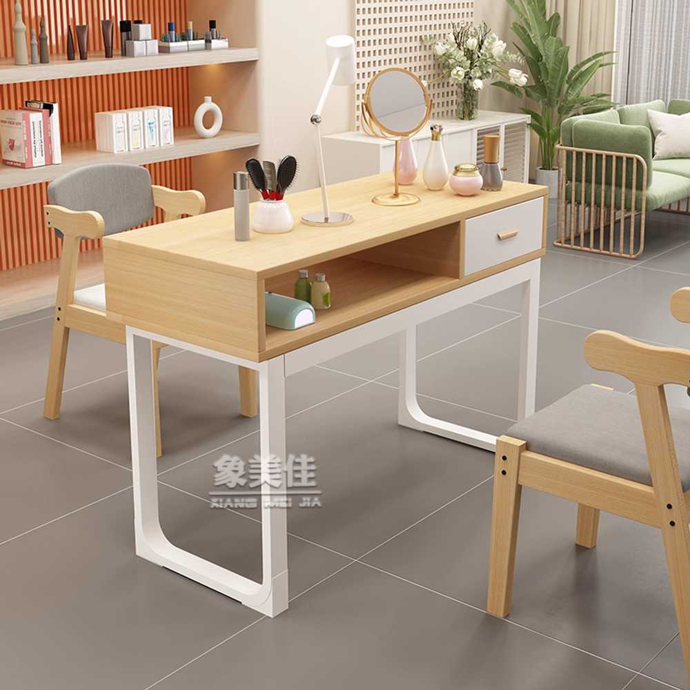 네일샵테이블 데스크 작업대 시술 다기능 뷰티샵 책상 흰색 80x40x78 서랍 없음 - 상세 이미지 5