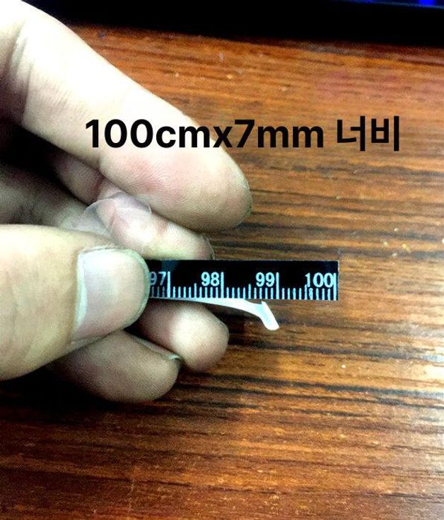 자동화 자 스티커 거리 측정 줄자 테이프 투명 양면 0-25 cm둥근 모서리 - 상세 이미지 2