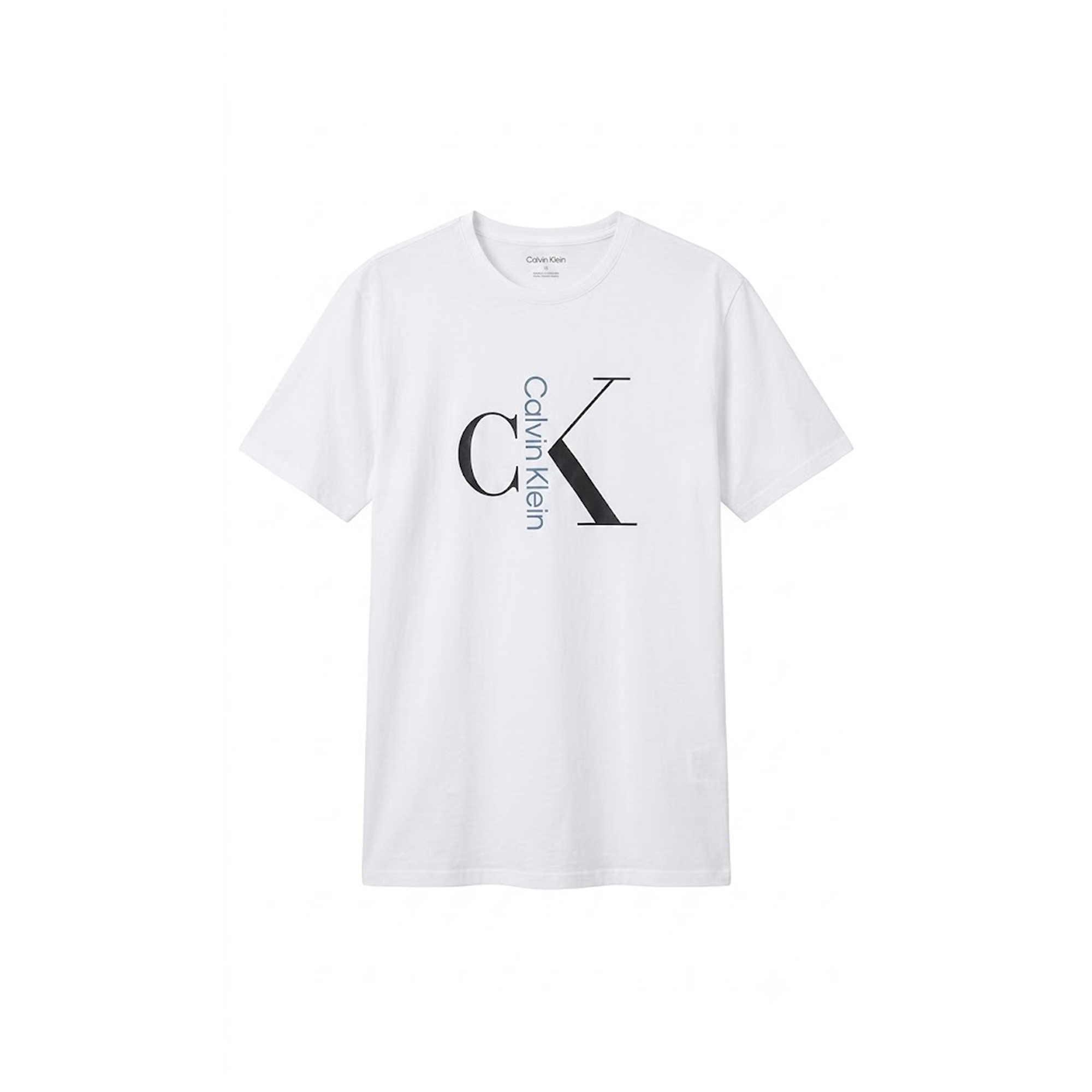 캘빈클라인 릴릭스 핏 CK 미니멀 로고 크루넥 티셔츠 화이트, XL - 상세 이미지 2