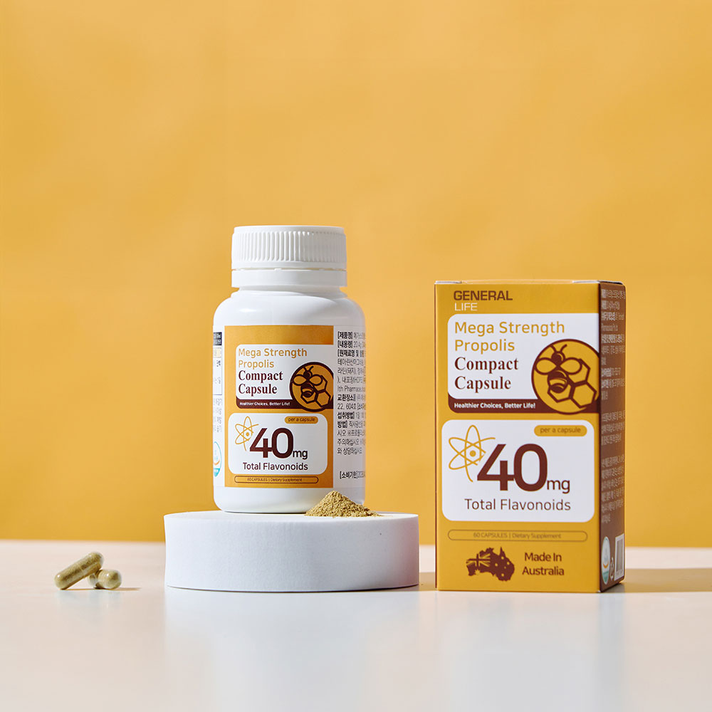 호주산 메가 스트렝스 프로폴리스 캡슐 플라보노이드 40mg 60캡슐, 1개 - 메인 이미지