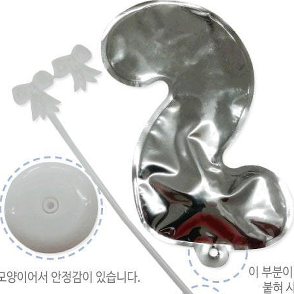탁상스탠드형 날짜표시은박풍선 돌잔치 나이숫자은박풍선 실버 미니 - 상세 이미지 4