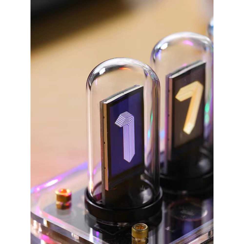 탁상시계 진공관시계 전자 뉴트로 LED 인테리어 장식 4방향 버튼 제어 이미지 6