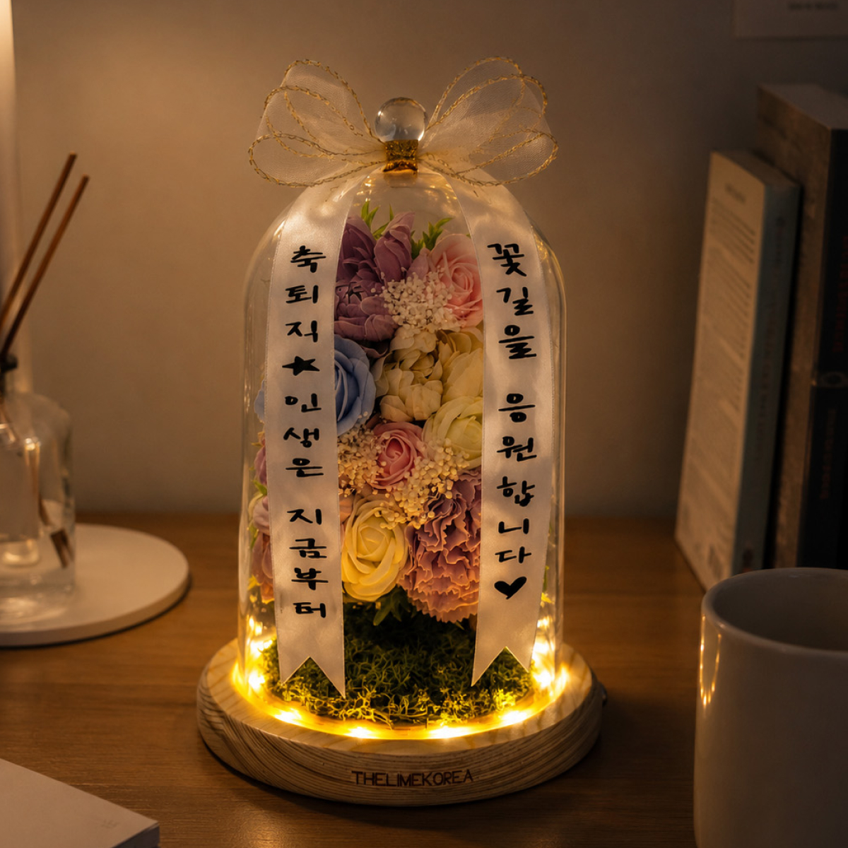 승진선물 미니화환 유리돔 개업 환갑 축하 꽃 선물 꽃배달 꽃바구니 이미지 6