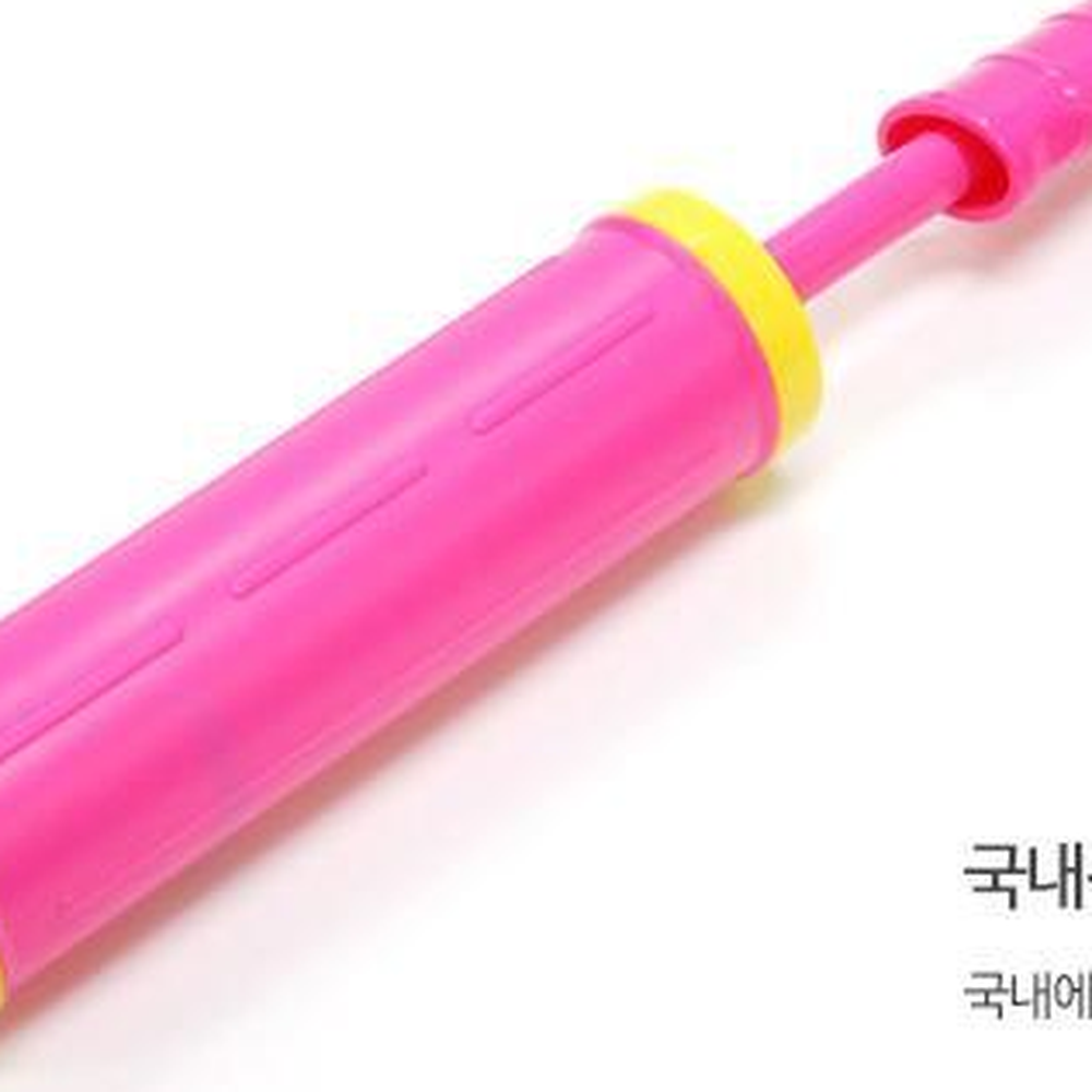 국산풍선펌프 손잡이에어펌프 요술 고무풍선공기주입기 핑크 1개입 - 상세 이미지 3