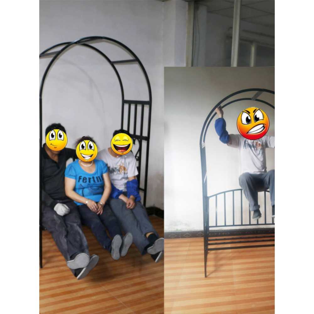 철제 아치벤치 넝쿨식물 장미 테라스꾸미기 야외 정원 블랙 아치 114x206x50 - 상세 이미지 4