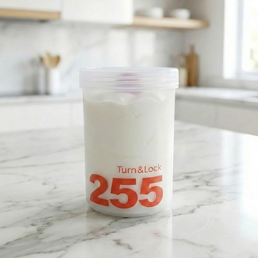 투명 그릭 요거트통 원형 소분용기 원통 255ml, 5개 - 상세 이미지 3