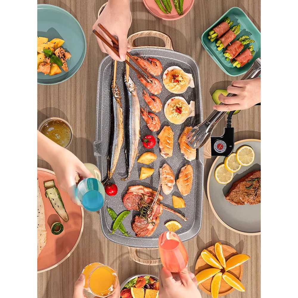 샤브샤브 냄비 코팅 캠핑 오뎅 양단 어묵 부대찌개 단일 냄비 핫팟 - 상세 이미지 3