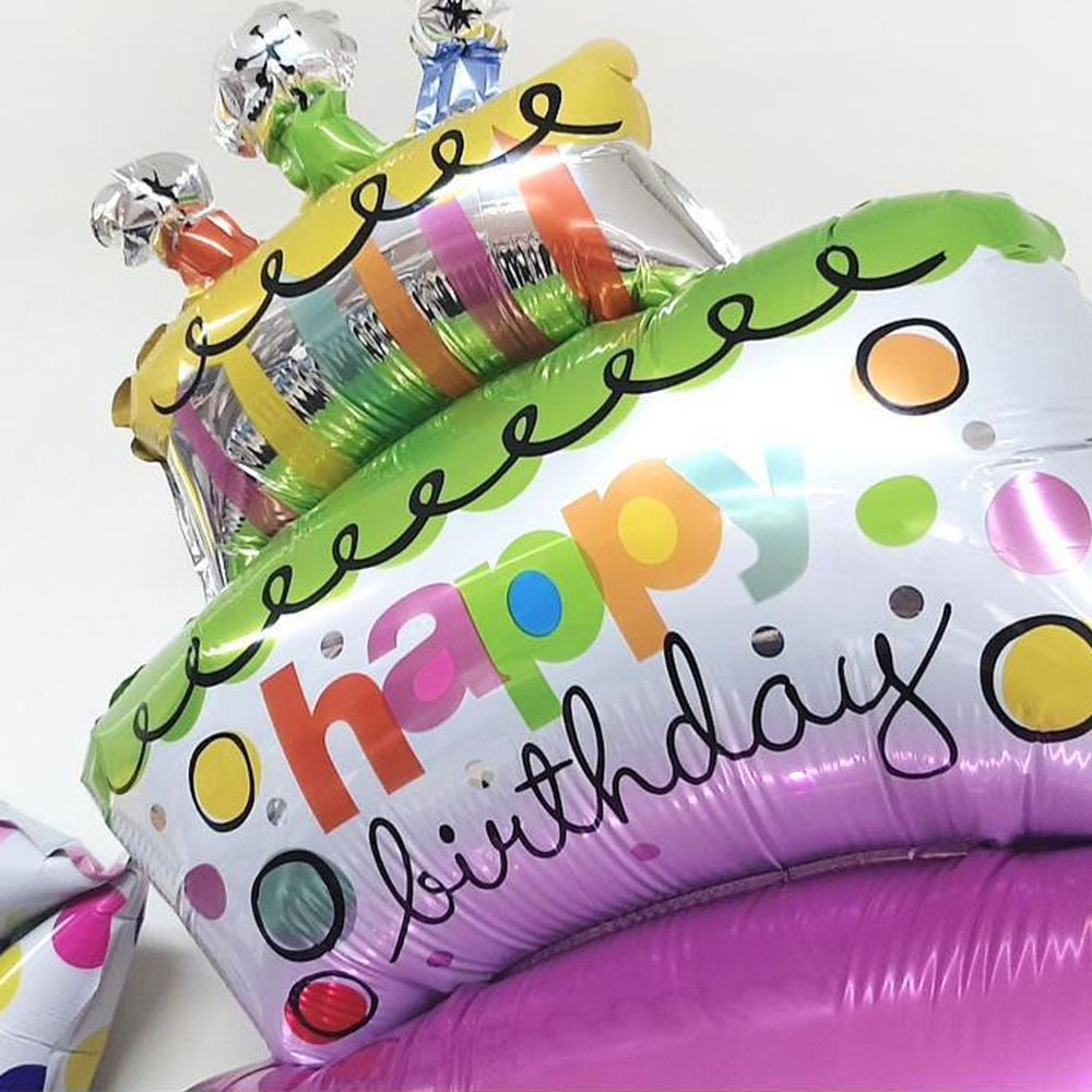 3단케이크모양은박풍선 케이크헬륨풍선 대형 강아지생일파티장식 - 상세 이미지 2