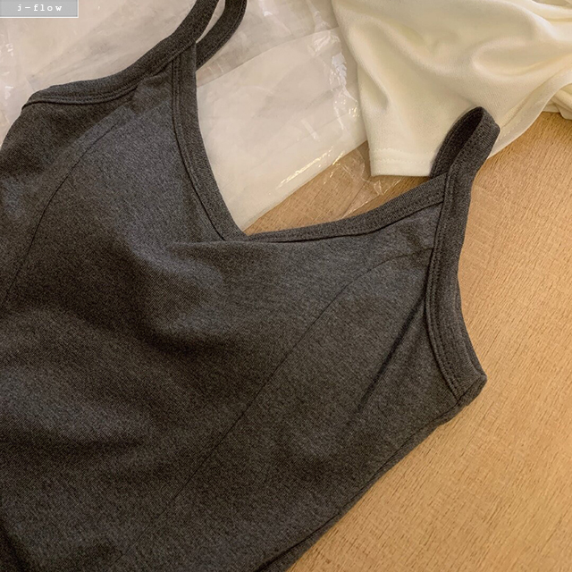 코더 면 나시 맥시 롱원피스 반팔 가디건 세트 2col 여름 볼레로 셋업 슬림 제이플로우 이미지 7