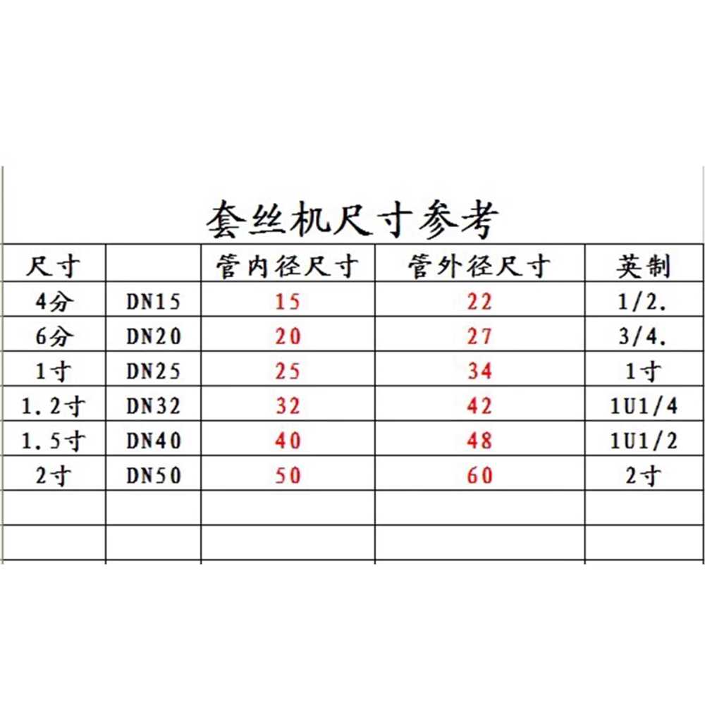 전동 나사 가공기 파이프 나사산 배관 휴대용 미싱기 2000W 4헤드 스레딩 머신 - 상세 이미지 5