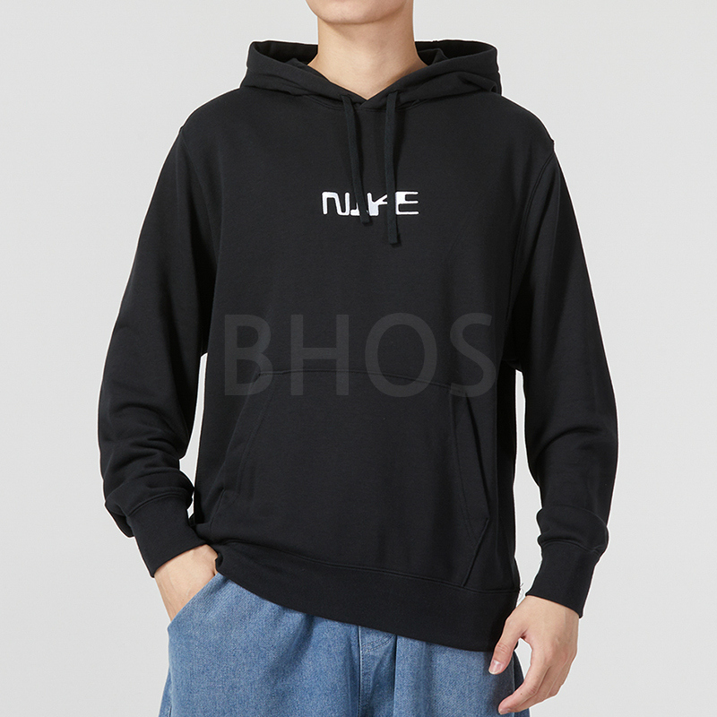 나이키 클럽 플리스 풀오버 후드 블랙