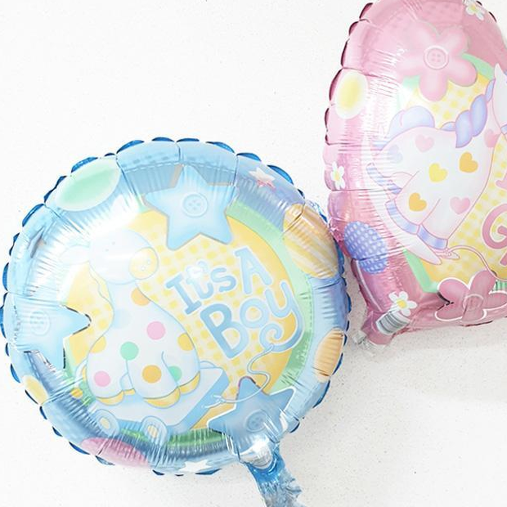 잇츠어보이파티용품성별공개풍선 기린그림생일파티보이풍선 남자아기베이비샤워 18인치 - 상세 이미지 2