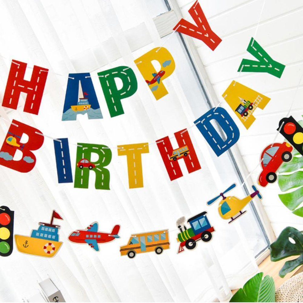 남자아이생일파티장식 생일가랜드 교통수단그림종이가랜드 탈것가랜드 - 상세 이미지 2