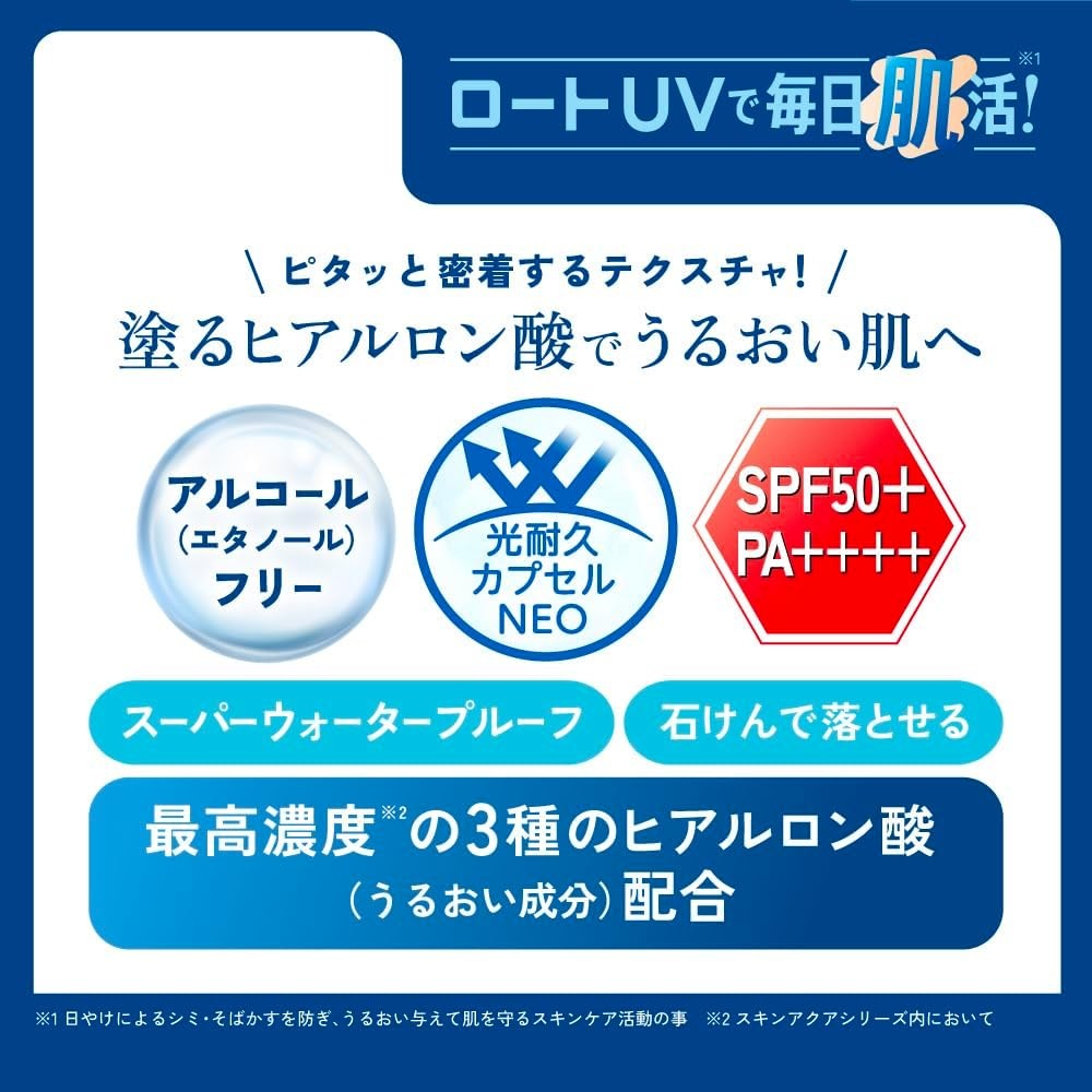 스킨아쿠아 히알루론 세럼 UV 70g SPF50+ 촉촉한 자외선차단제 선크림 일본 이미지 7
