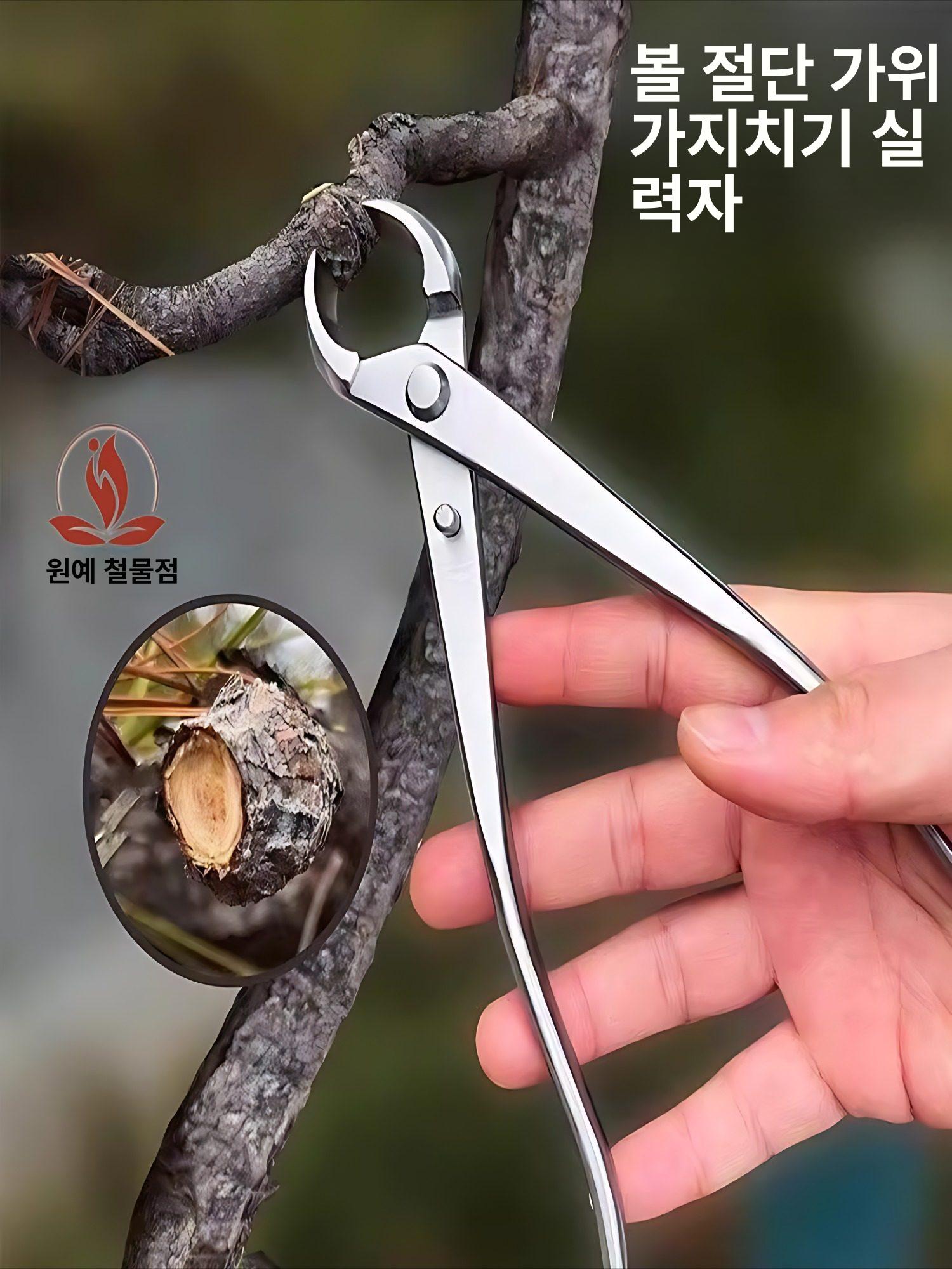 분재가위 밑둥 혹가위 가지치기 조경 원예 뿌리 볼 조인트+각도형 플라이어 - 상세 이미지 5