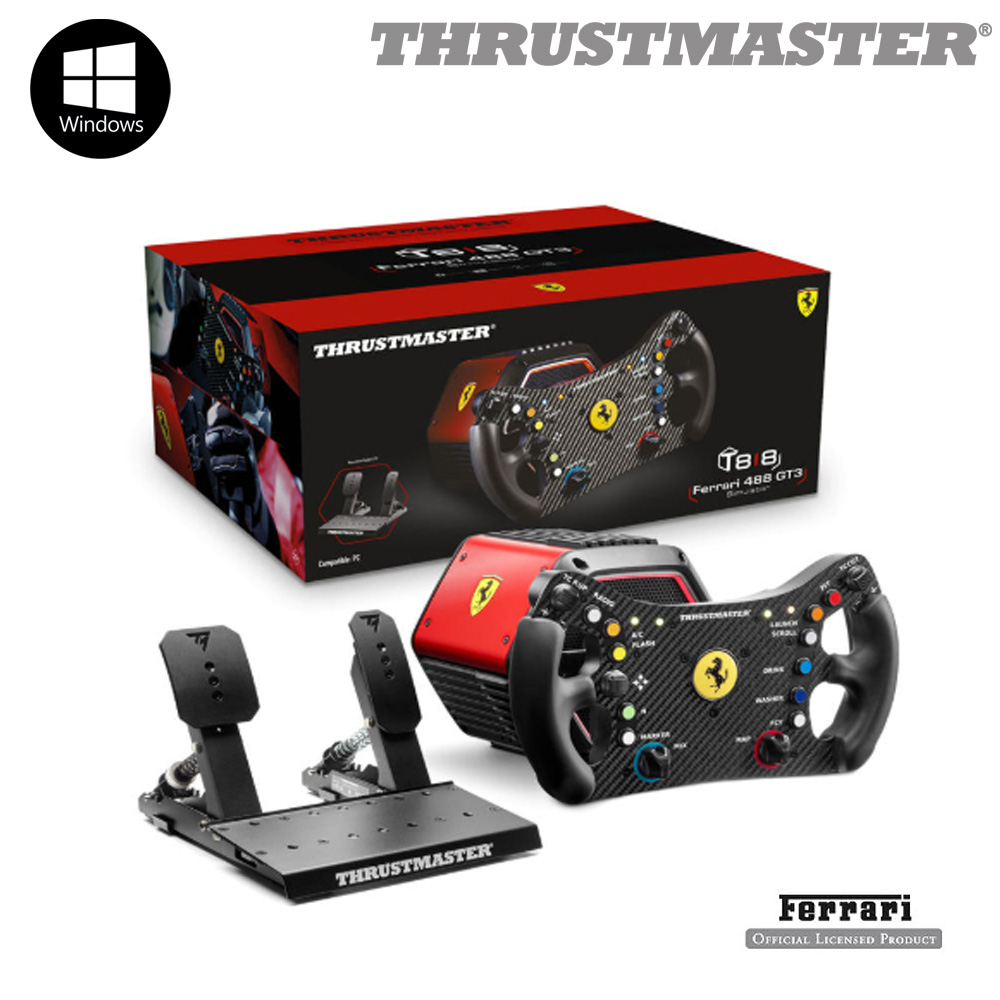 트러스트마스터 T818 DD 베이스,페라리488GT3핸들 2페달 PC용 본체 이미지 7