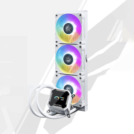 발키리 B360 LCD ARGB 수냉 CPU 쿨러 화이트