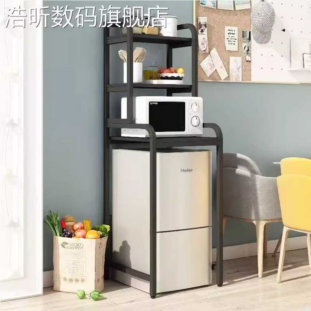 소형 냉장고 수납장 팬트리장 사무실 렌지 원룸 주방 50x50x90 + 월넛 1단 이미지 6