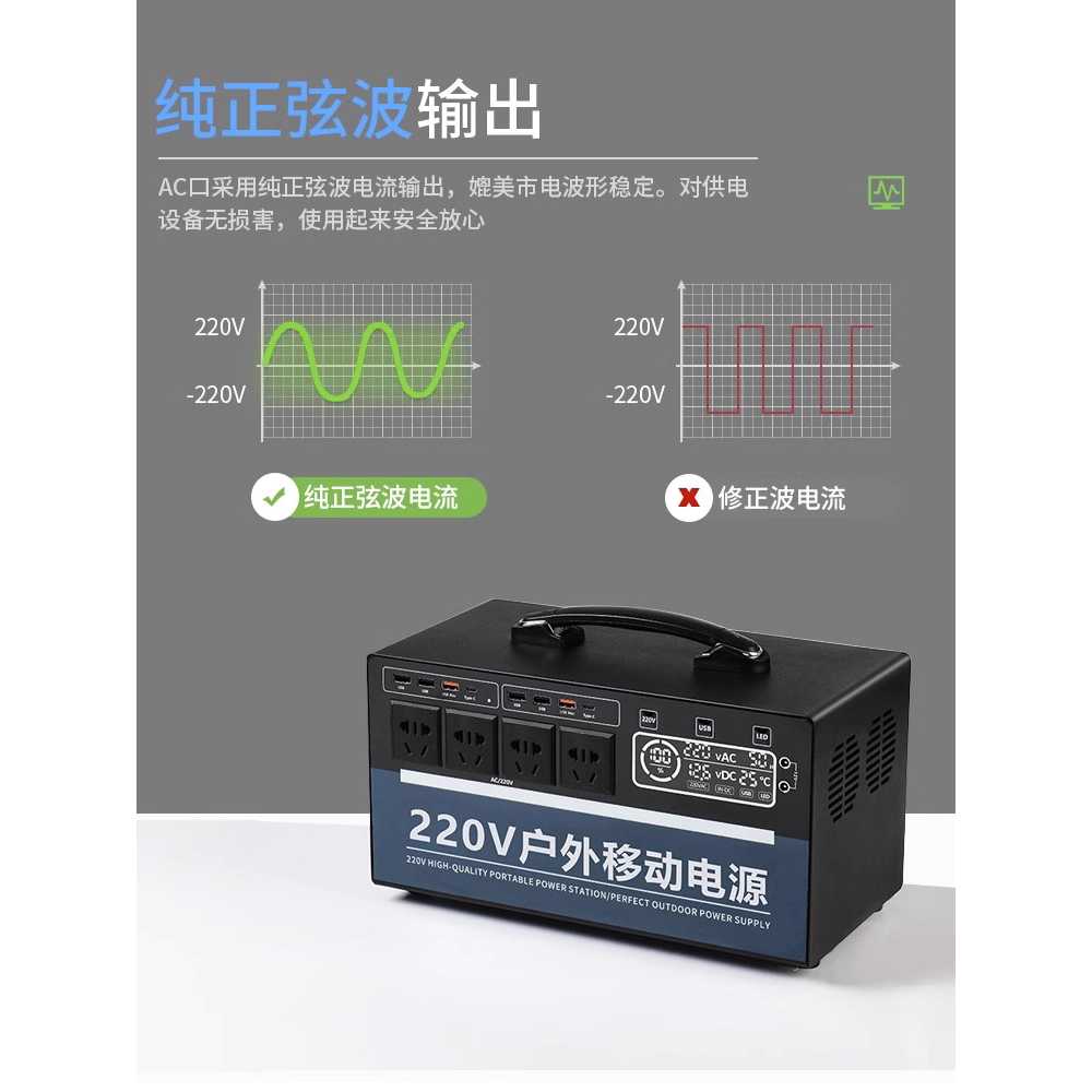 캠핑용 파워뱅크 휴대용 냉장고 비상전력 차박 캠핑 700W(520wh) - 상세 이미지 2