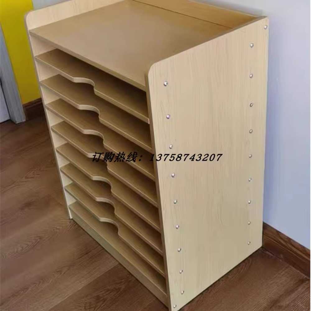 도화지 보관함 정리대 서랍 문구점 화실 A4 랙 파일 목재 60x40x80 (8단) - 상세 이미지 4