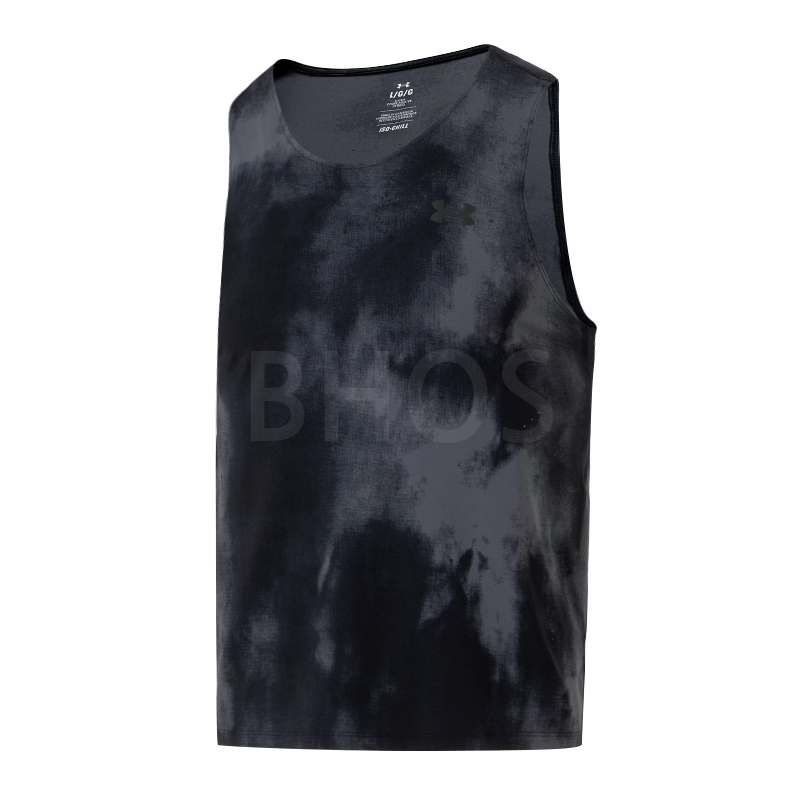 언더아머 UA LASER WASH SINGLET 블랙 남성 조