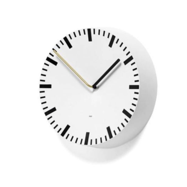 아날로그 벽시계 원형 무소음 거실 디자인시계 벽걸이 화이트 11inch - 상품 이미지