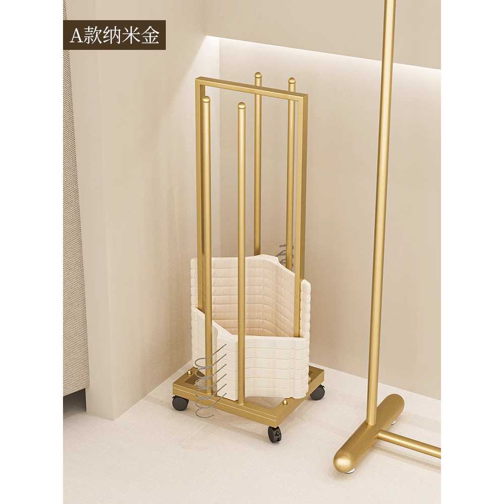 의류 옷걸이 행거 이동식 바퀴 긴 스탠드철제 옷가게 A형-매트블랙-25x25x100 - 상세 이미지 4