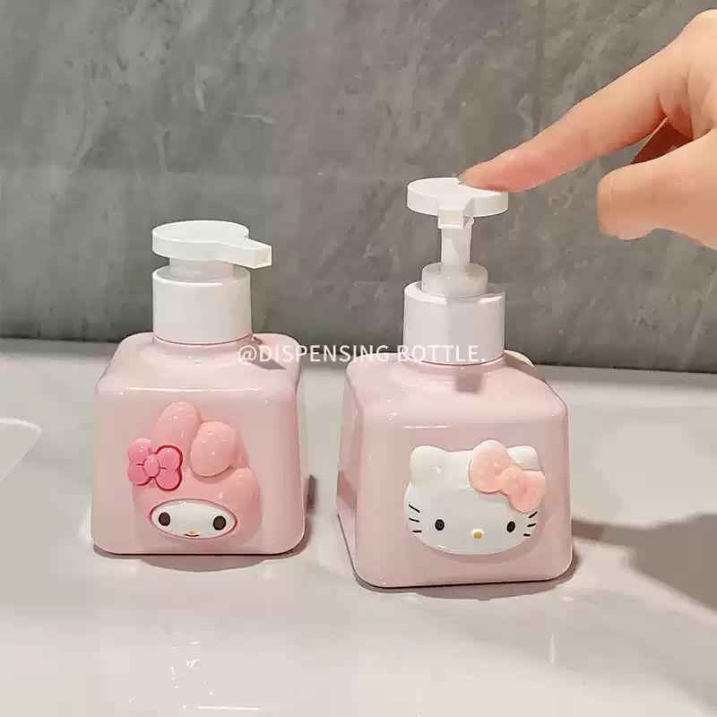 산리오 리필 샴푸 통 디스펜서 세제통 펌프통 분배 용기 바디워시 주방 욕실 키티 마이멜로디 헬로키티 병 200ml - 상세 이미지 4