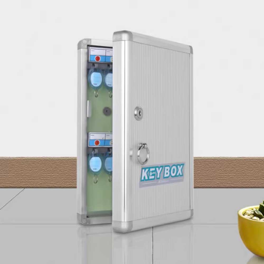 차키 보관함 인테리어 부동산 열쇠걸이 스텐 키박스 24비트 키박스 + 파란색 키태그 - 상세 이미지 5