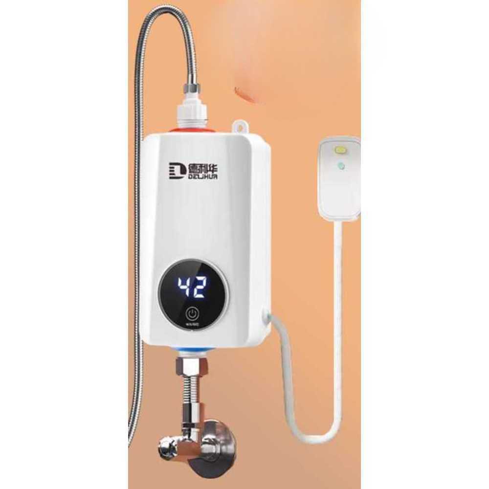 온수 샤워기 미니 디스플레이 순간 차박 LED 캠핑 9단 3500W 누수방지 - 상품 이미지