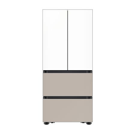 삼성전자 비스포크 김치냉장고 AI 김치플러스 4도어 586L 에센셜 화이트+베이지 o클릭o RK70F58M1ZG