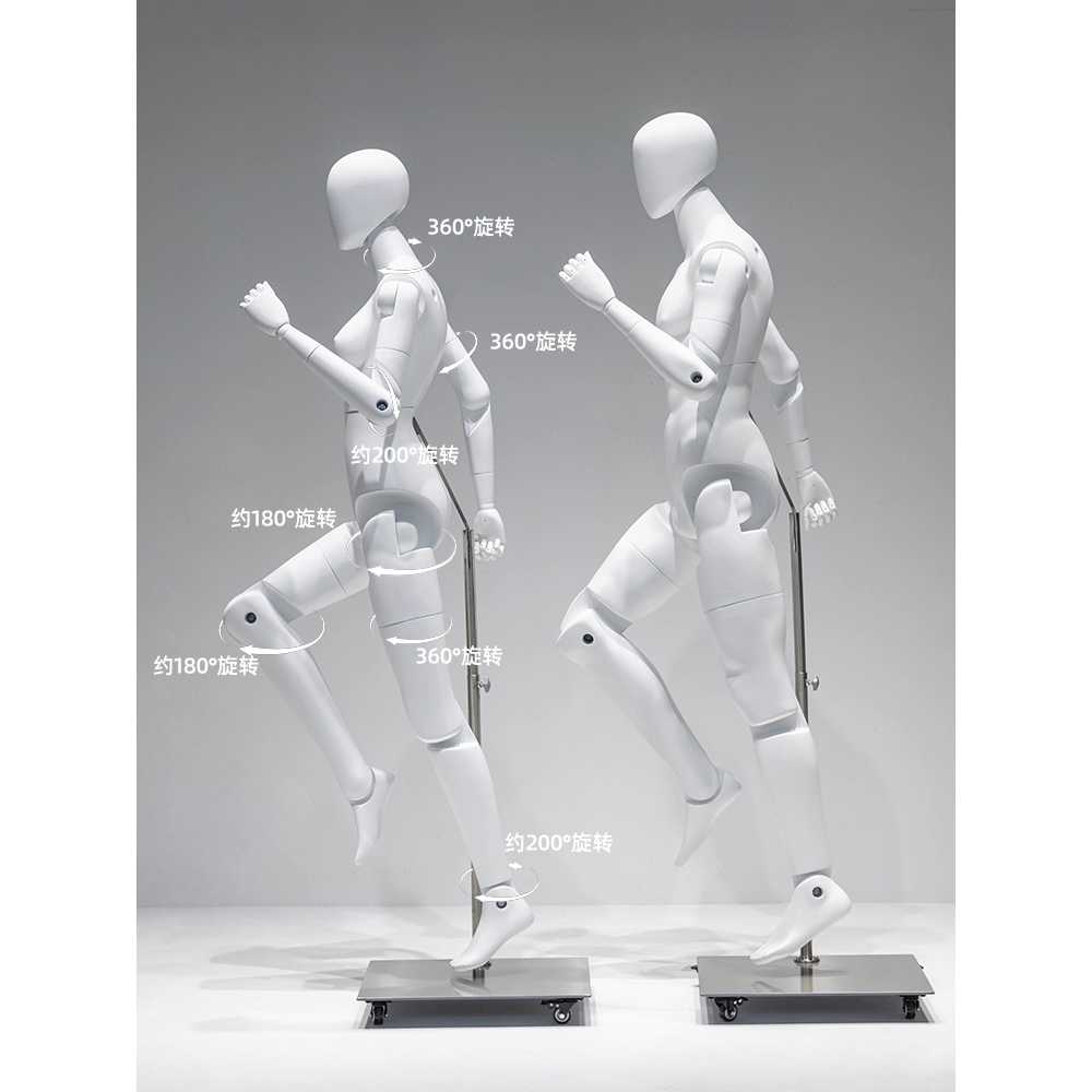 스탠드 마네킹 전신 엔티크 두상 가발 촬영 구체관절 피부색 남성 로봇 - 상세 이미지 3