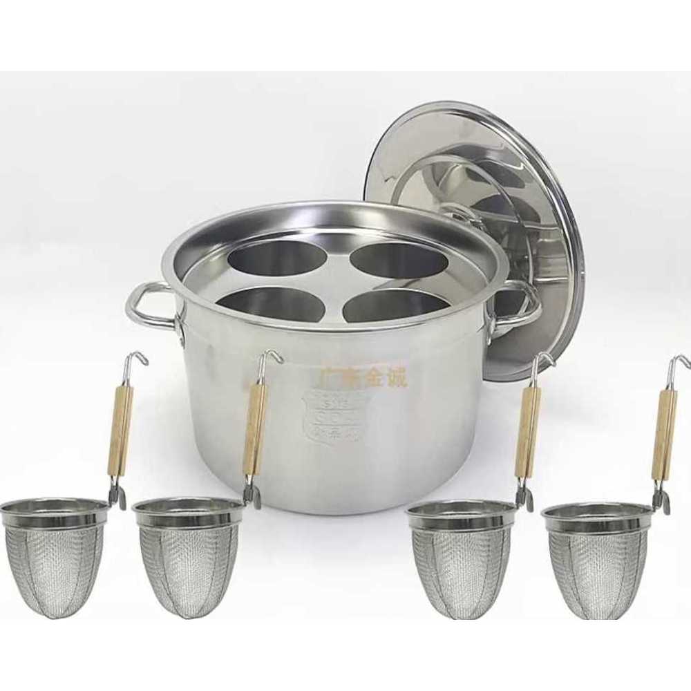 업소용 면 삶는 기계 쌀국수 면탕기 소바면 식당 국수 40cm + 4개 14메쉬 - 상품 이미지