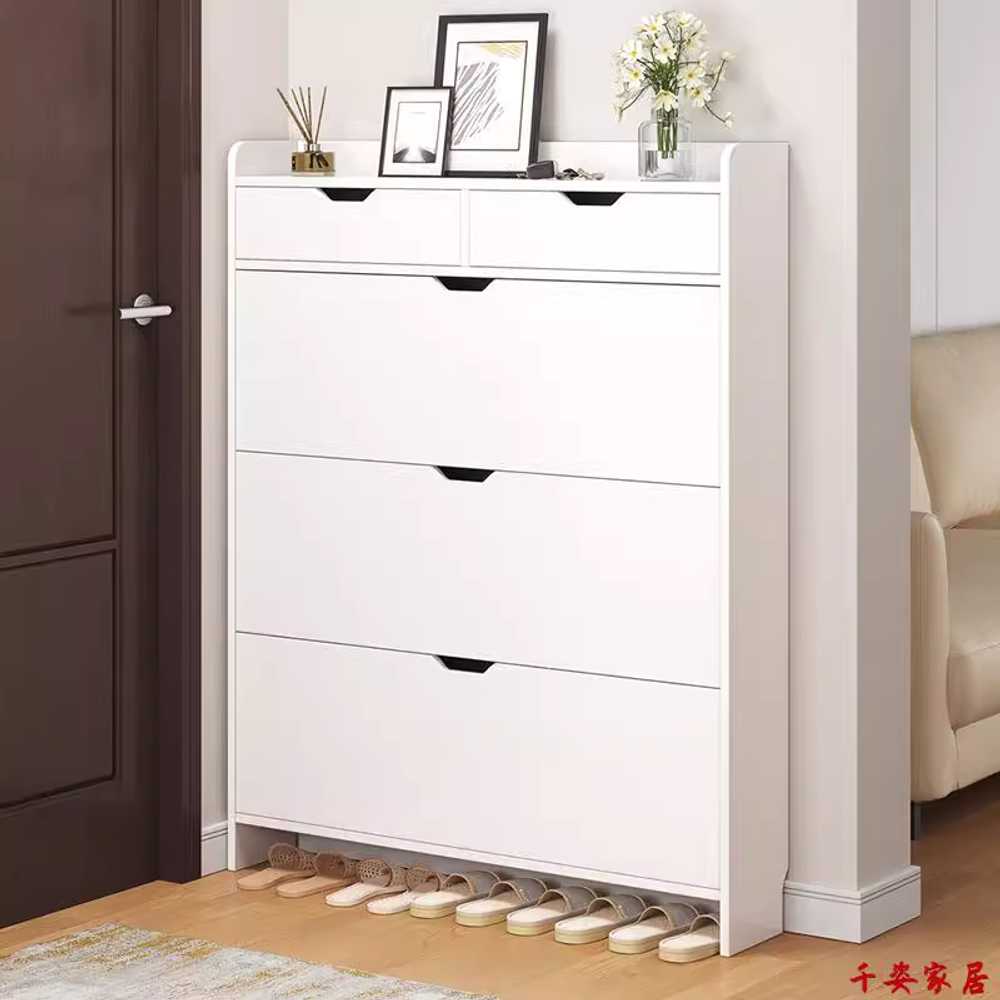 슬림 신발장 현관 수납 틈새 심플 학교 사무실 얇은 (흰색)폭 50cm - 상세 이미지 3
