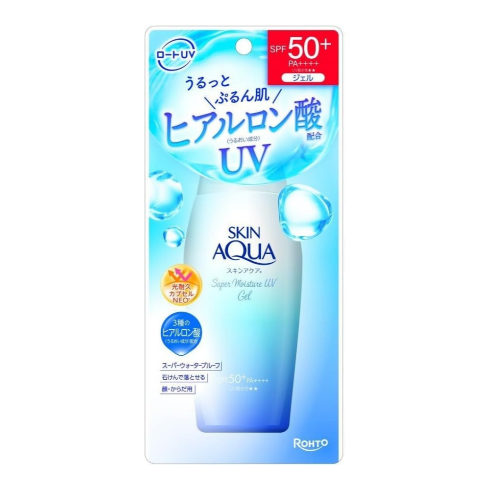 스킨아쿠아 슈퍼 모이스처 선젤 110g 촉촉한 자외선차단제 선크림 일본 SPF50+ - 상품 이미지